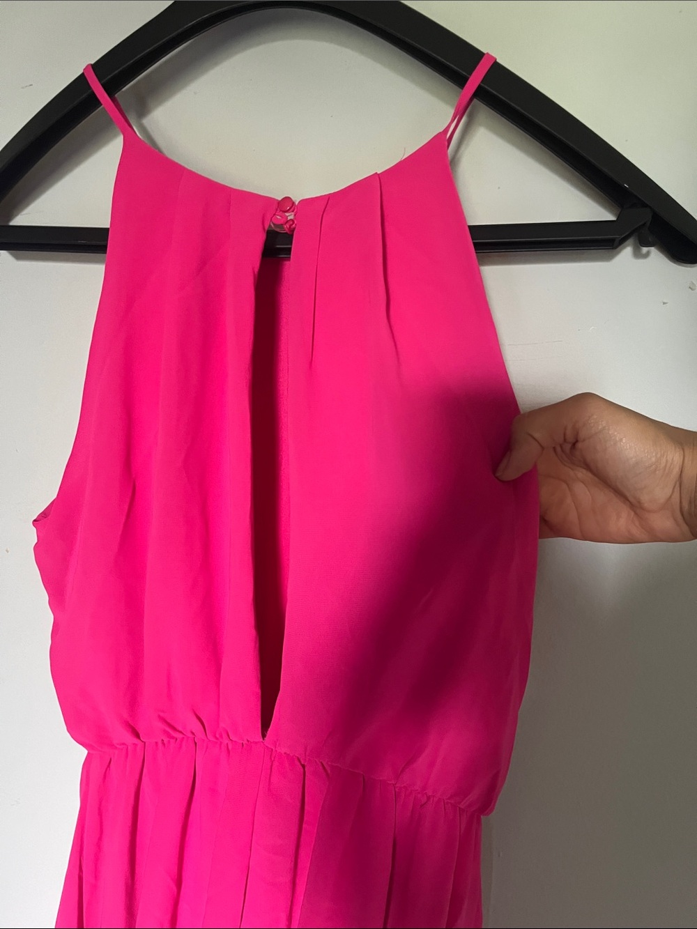 Lush Hot Pink Midi Dress - Picture 6 of 6